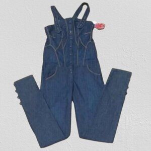 CHICK By NICKY HILTON Women's Blue Denim Overalls Size 24